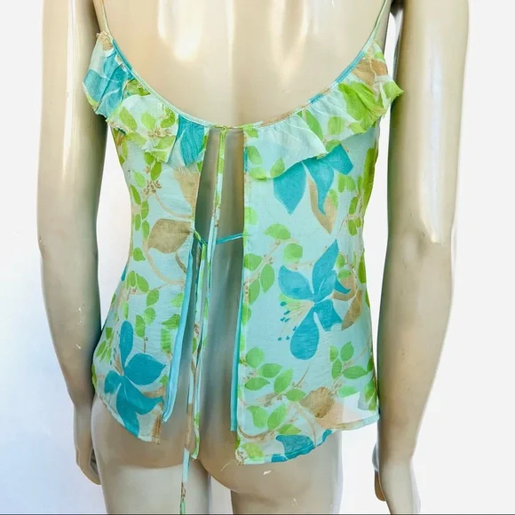 ZARA SILK CHIFFON TOP - Picture 7 of 10